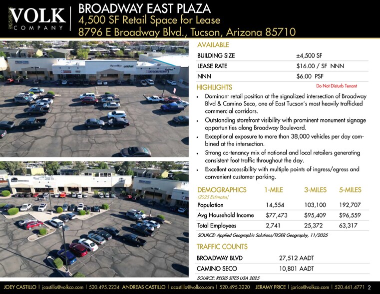 8794-8820 E Broadway Blvd, Tucson, AZ à louer - Autre – Image 2 sur 9