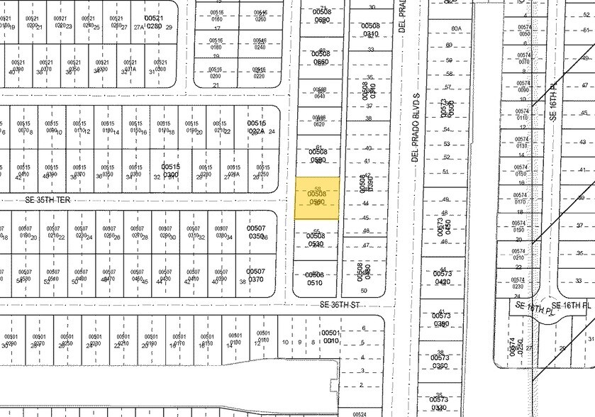 3515 SE 15th Pl, Cape Coral, FL à vendre - Plan cadastral – Image 2 sur 2