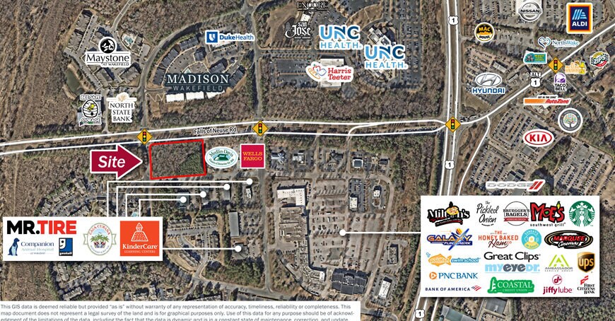 14200 Falls of Neuse Rd, Wake Forest, NC à vendre - Aérien – Image 3 sur 3