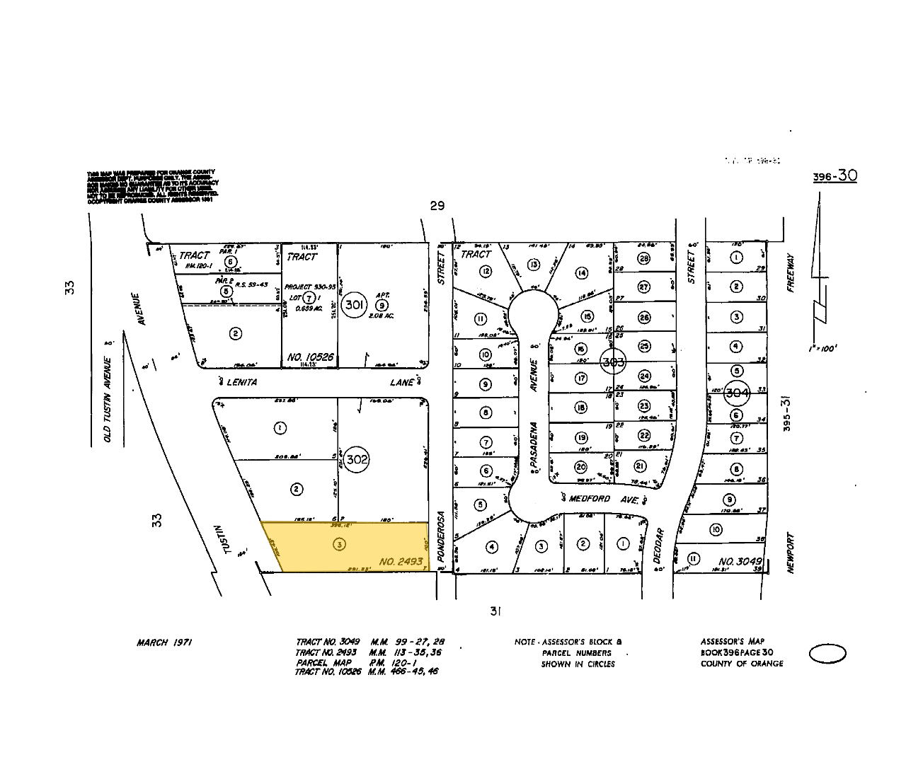 1819 N Tustin Ave, Santa Ana, CA à vendre Plan cadastral– Image 1 sur 2