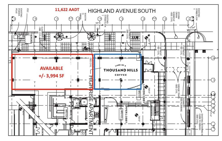 2173 Highland Ave S, Birmingham, AL à louer Plan d’étage– Image 1 sur 1