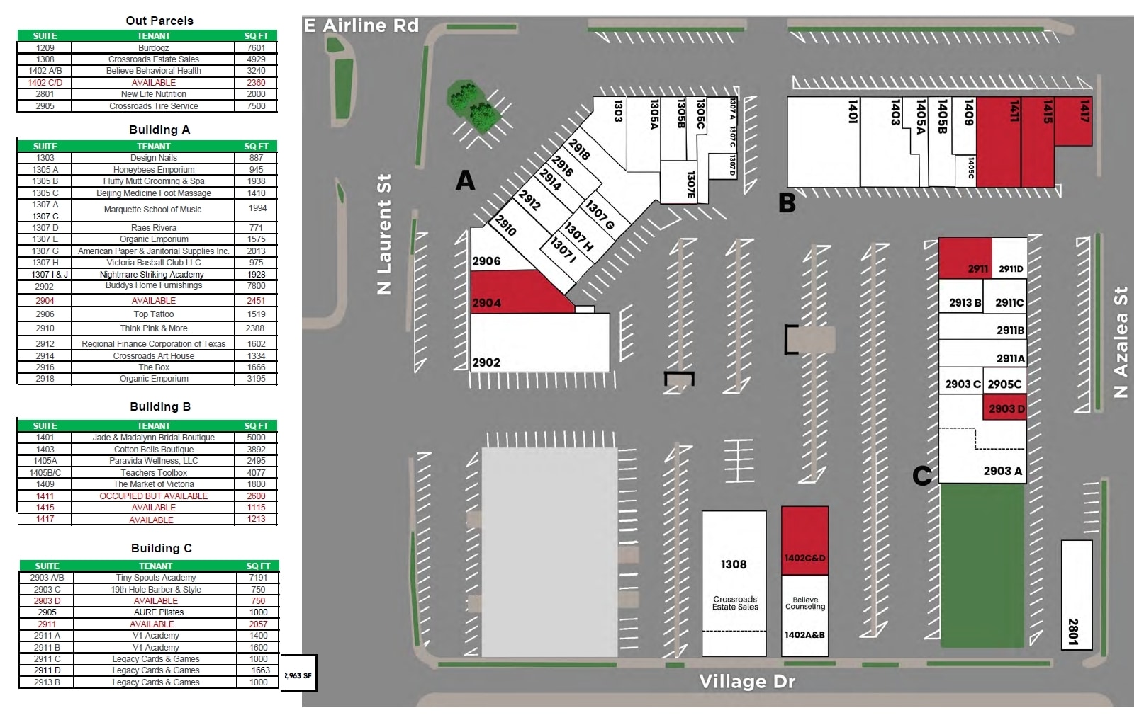 1401-1417 E Airline Rd, Victoria, TX à louer Plan de site– Image 1 sur 1