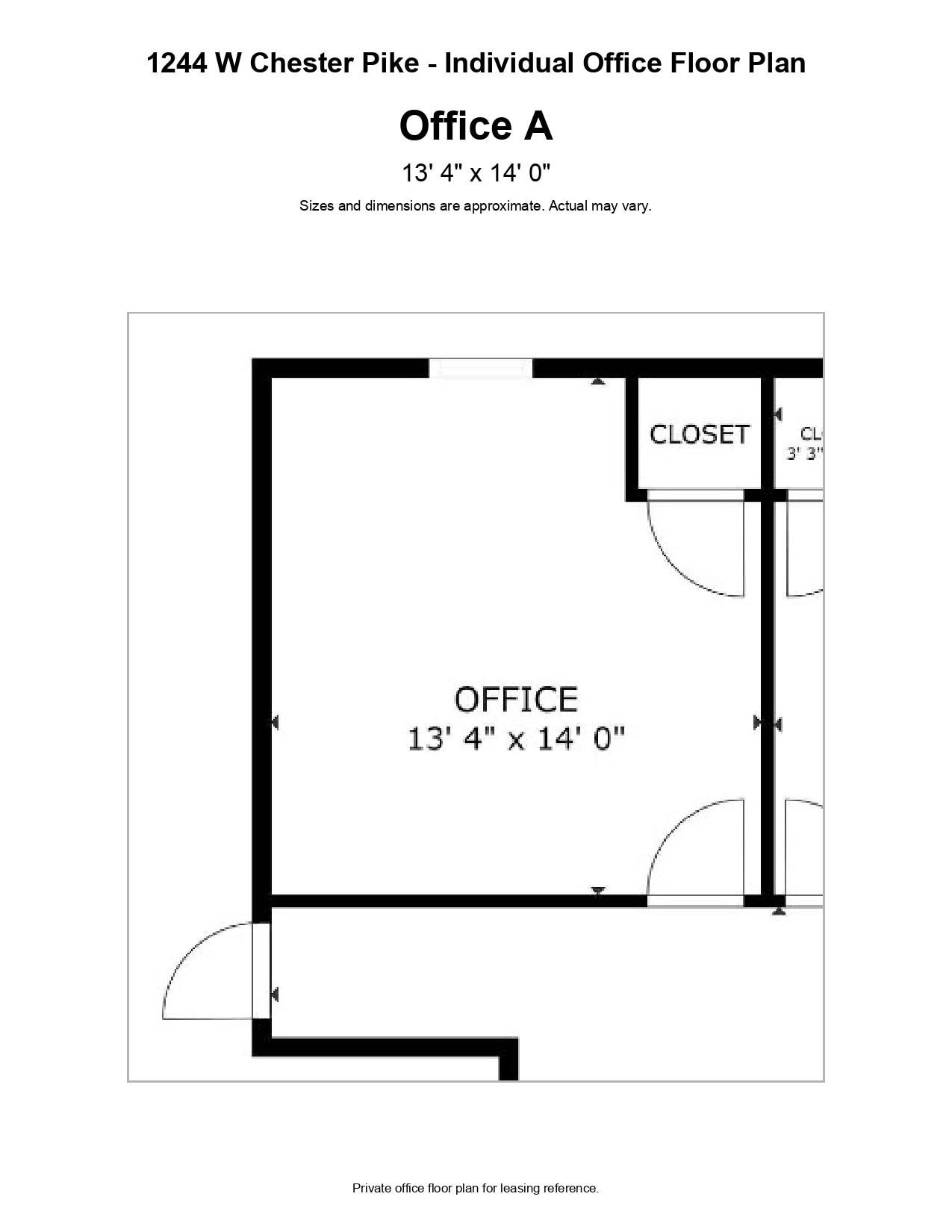 1244 West Chester Pike, West Chester, PA à louer Plan d’étage– Image 1 sur 9