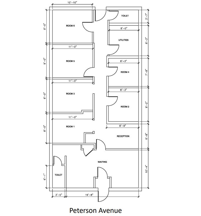 2516 W Peterson Ave, Chicago, IL à louer Plan d’étage– Image 1 sur 1