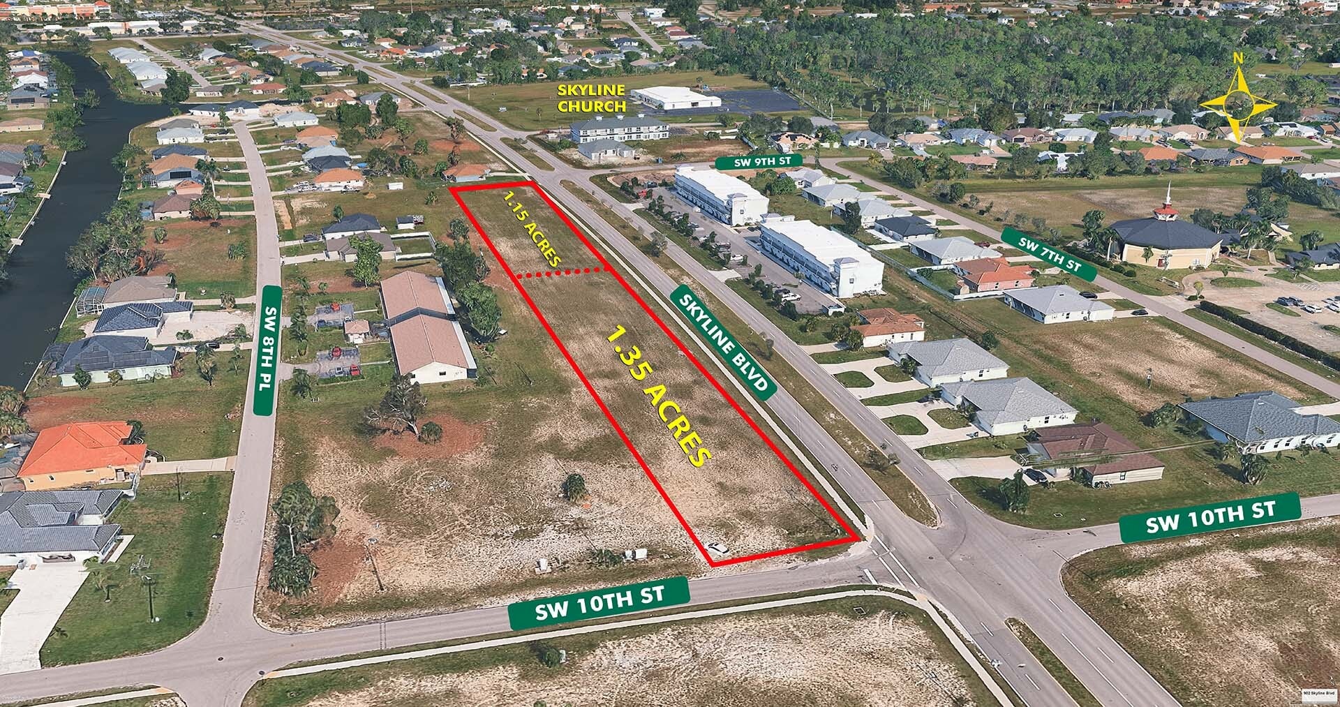 2.53 ACRE COMMERCIAL CORNER SITE portefeuille de 2 biens à vendre sur LoopNet.fr Aérien– Image 1 sur 4