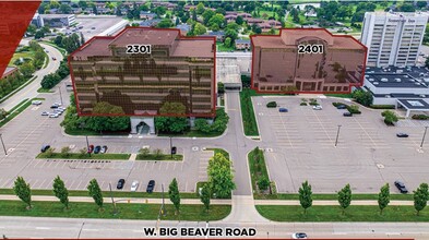 2401 W Big Beaver Rd, Troy, MI - VUE AÉRIENNE  vue de carte - Image1