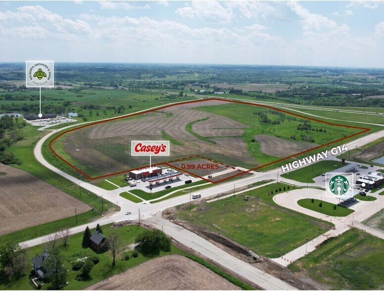 Highway G14, Cumming, IA à vendre - Aérien – Image 2 sur 2