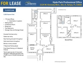 2124 W Kennedy Blvd, Tampa, FL à louer Plan d’étage– Image 2 sur 2