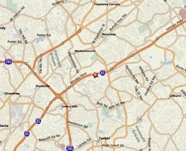 6440-6458 Dawson Blvd, Norcross, GA - VUE AÉRIENNE  vue de carte