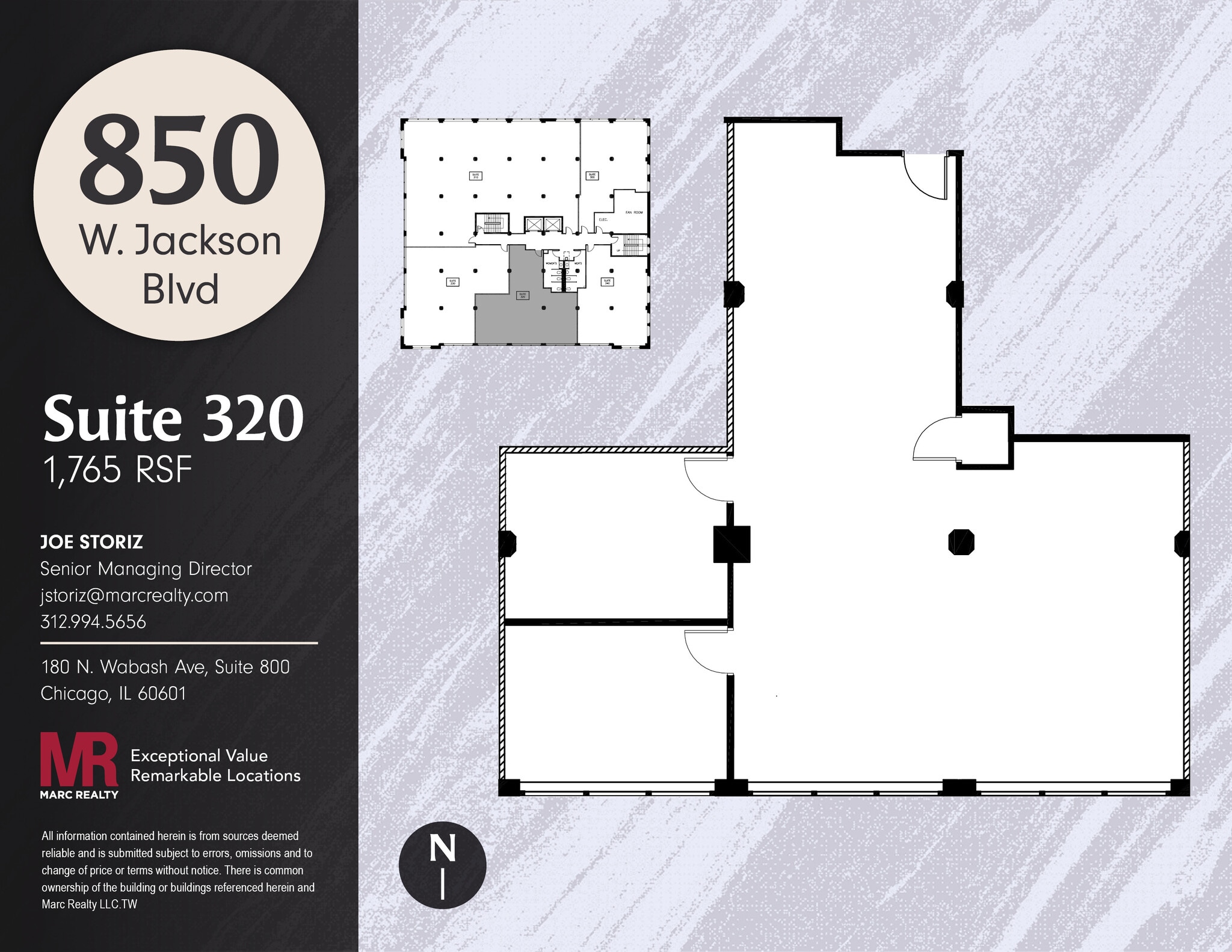 850 W Jackson Blvd, Chicago, IL à louer Plan d’étage– Image 1 sur 6