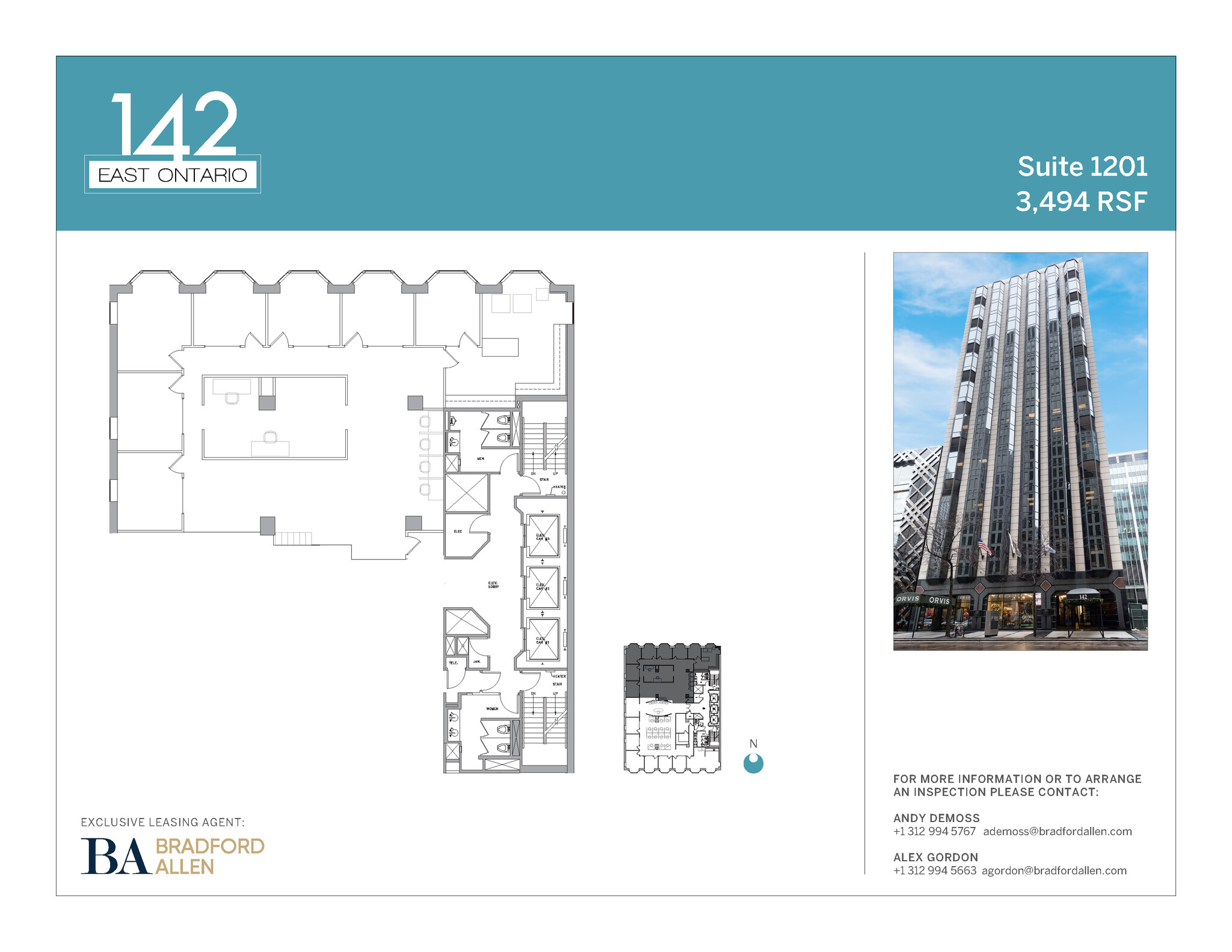 142 E Ontario St, Chicago, IL à louer Plan d’étage– Image 1 sur 1