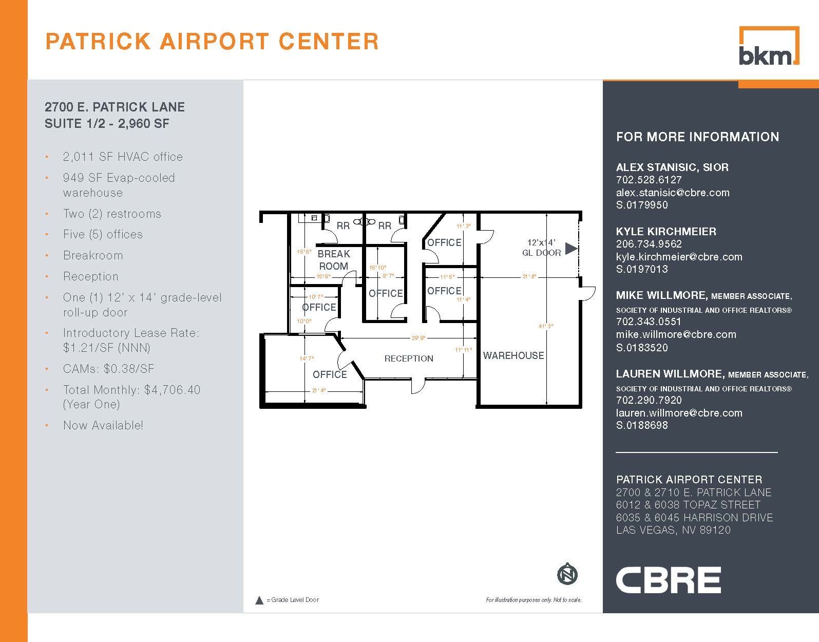 2700 E Patrick Ln, Las Vegas, NV à louer Plan d’étage– Image 1 sur 1