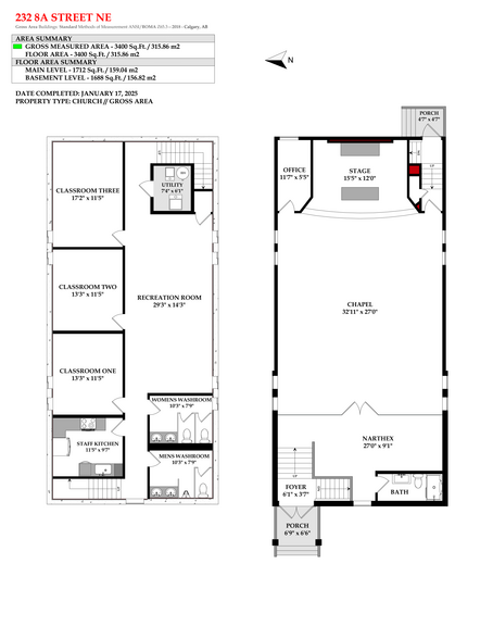 232 8A St NE, Calgary, AB à vendre - Plan d’étage – Image 2 sur 25