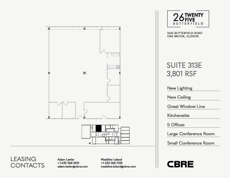 2625 Butterfield Rd, Oak Brook, IL à louer Plan d’étage– Image 1 sur 2