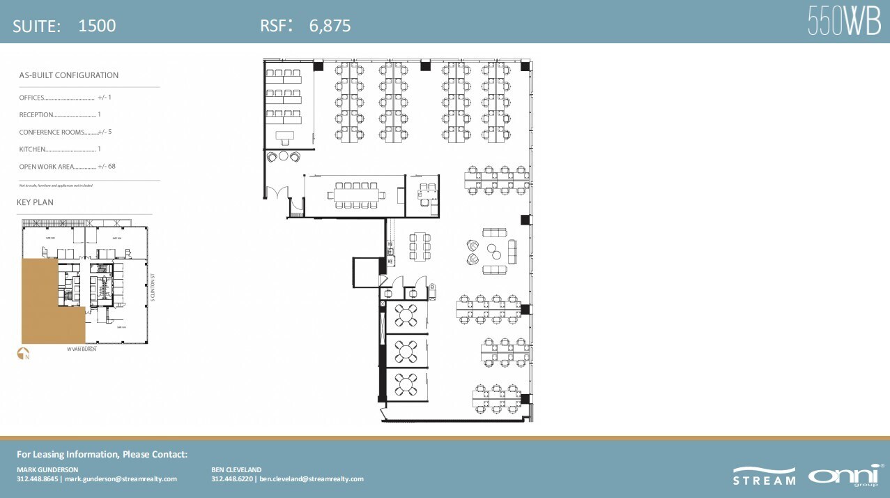550 W Van Buren St, Chicago, IL à louer Plan d’étage– Image 1 sur 1