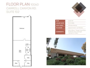 10060 Carroll Canyon Rd, San Diego, CA à louer Plan d’étage– Image 1 sur 1