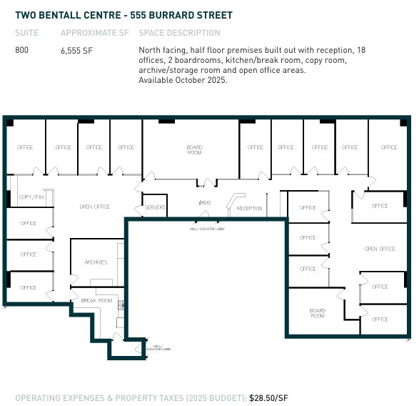 555 Burrard St, Vancouver, BC à louer Plan d’étage– Image 1 sur 1