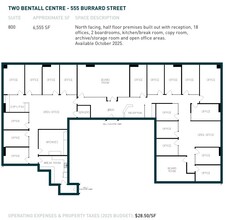 555 Burrard St, Vancouver, BC à louer Plan d’étage– Image 1 sur 1