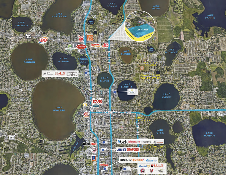 105 Mlk Blvd NW, Winter Haven, FL à vendre - Aérien – Image 3 sur 3