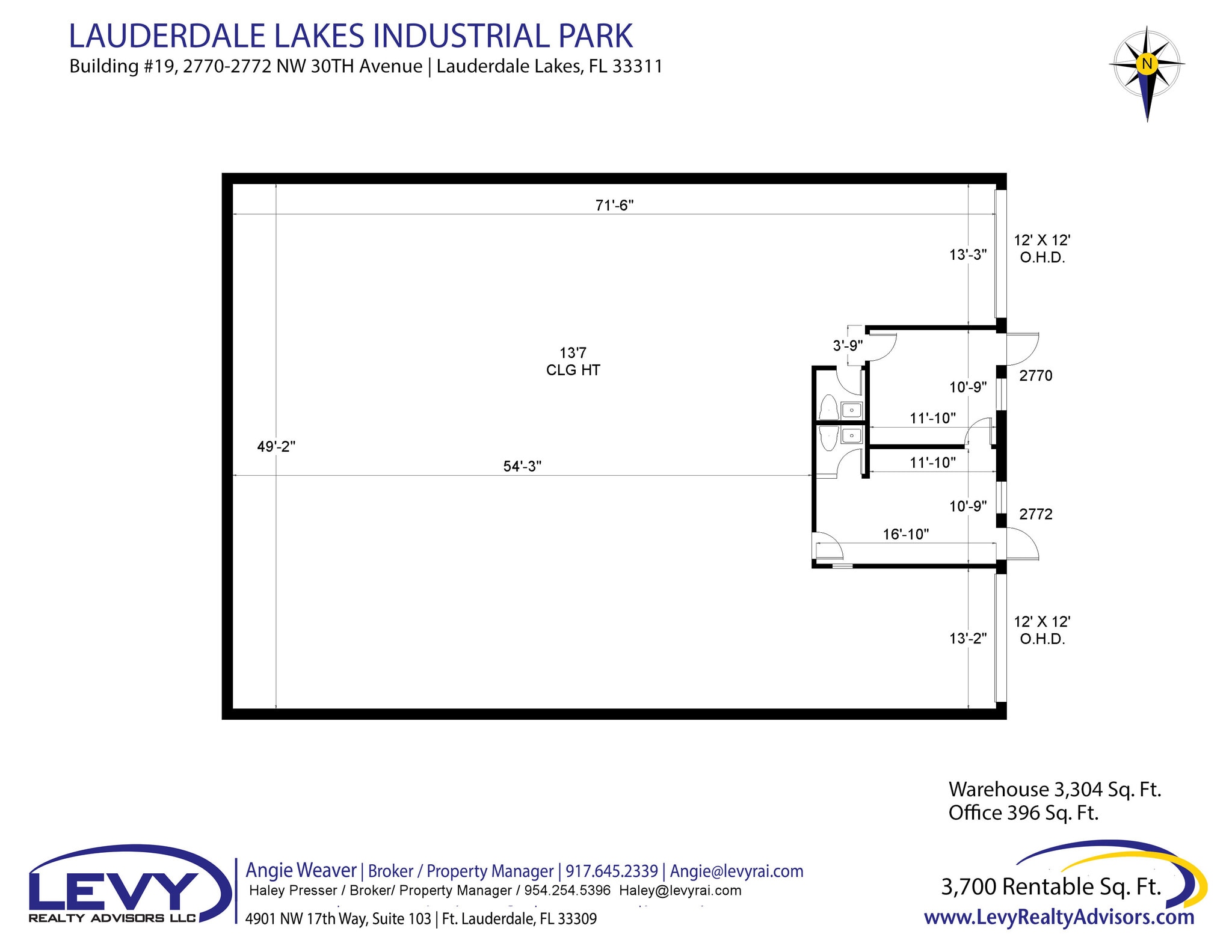 2696 NW 31st Ave, Lauderdale Lakes, FL à louer Plan d’étage– Image 1 sur 1