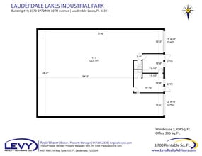 2696 NW 31st Ave, Lauderdale Lakes, FL à louer Plan d’étage– Image 1 sur 1