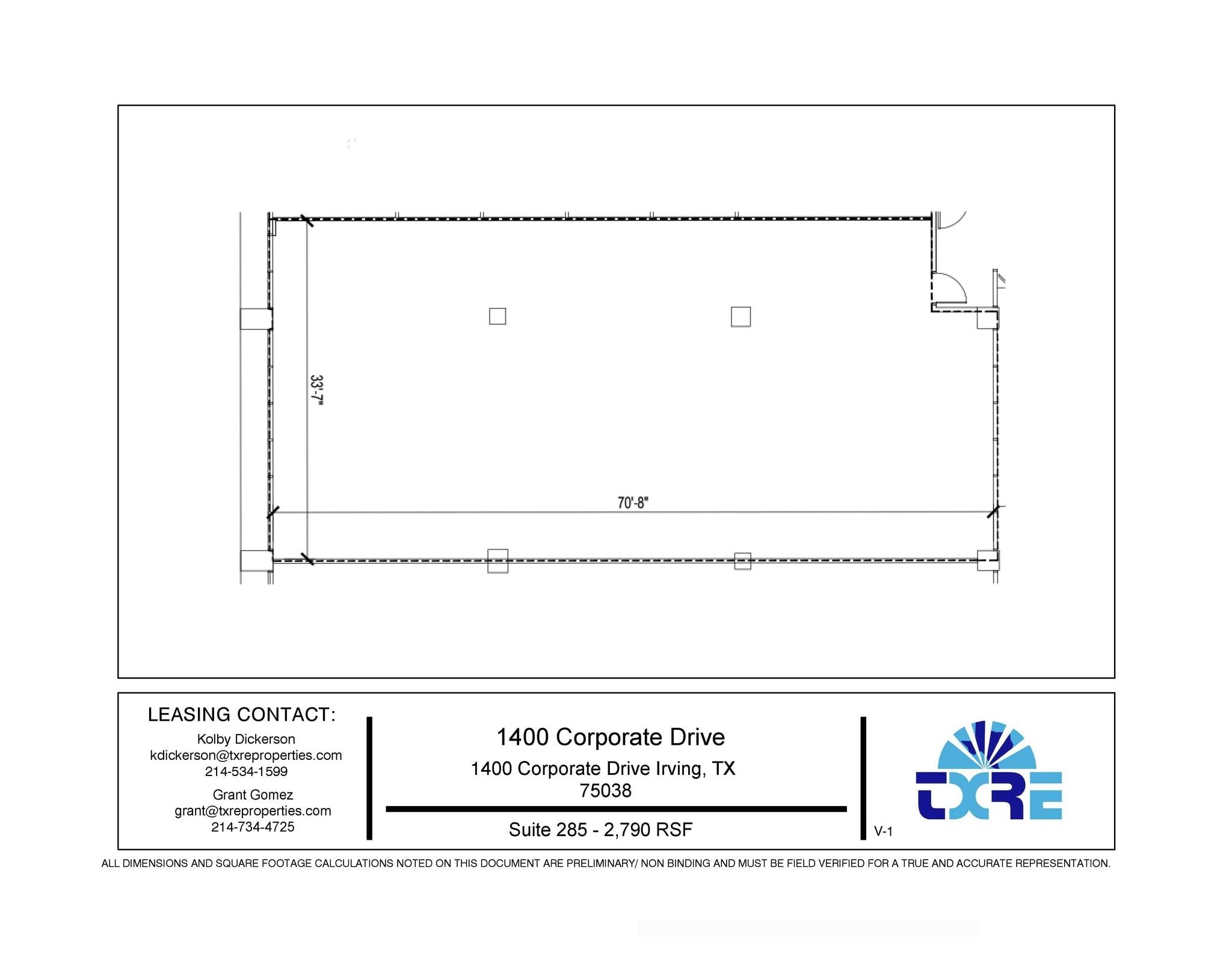 1400 Corporate Dr, Irving, TX à louer Plan d’étage– Image 1 sur 1