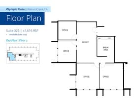 1910 Olympic Blvd, Walnut Creek, CA à louer Plan d’étage– Image 1 sur 1
