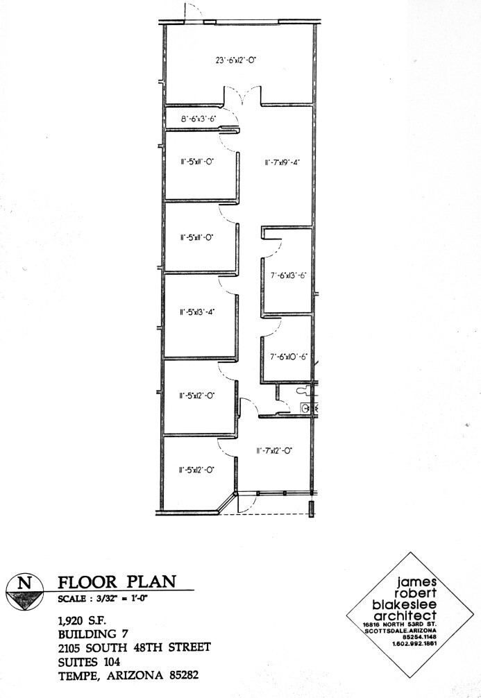 2105 S 48th St, Tempe, AZ à louer Plan d’étage– Image 1 sur 1