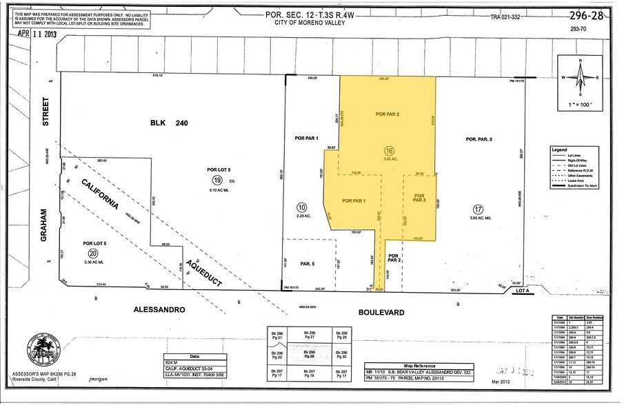 23750 Alessandro Blvd, Moreno Valley, CA à vendre - Plan cadastral – Image 2 sur 2