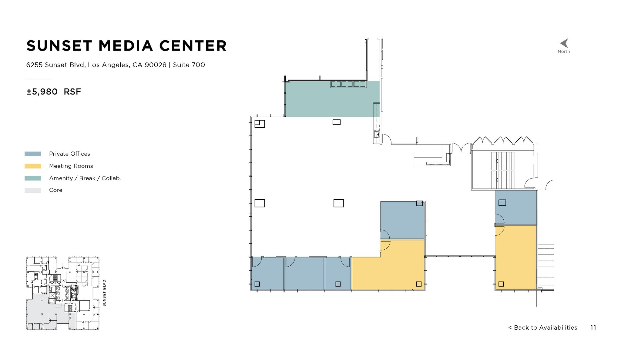 6255 W Sunset Blvd, Los Angeles, CA à louer Plan d’étage– Image 1 sur 1