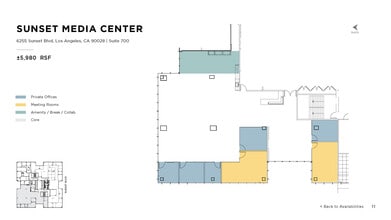 6255 W Sunset Blvd, Los Angeles, CA à louer Plan d’étage– Image 1 sur 1