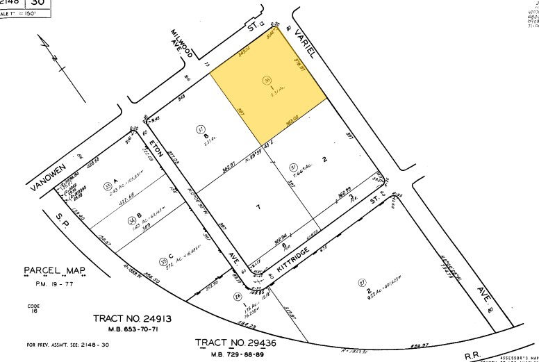 21110-21132 Vanowen St, Woodland Hills, CA à louer - Plan cadastral – Image 2 sur 16