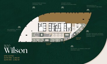 1100 Wilson Blvd, Arlington, VA à louer Plan d’étage– Image 1 sur 1