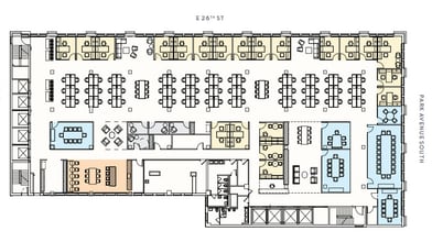 360 Park Ave S, New York, NY à louer Plan d’étage– Image 2 sur 7