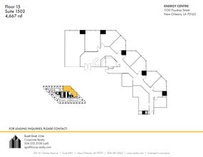 1100 Poydras St, New Orleans, LA à louer Plan de site– Image 1 sur 1