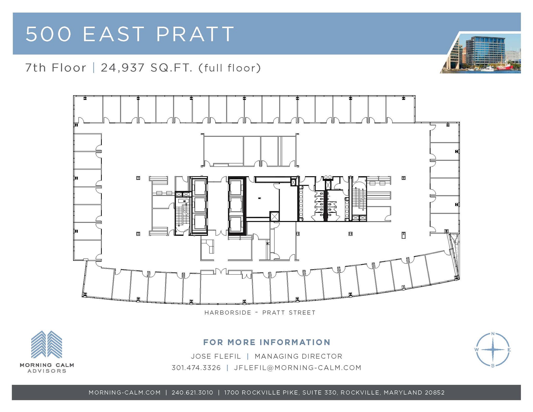 500 E Pratt St, Baltimore, MD à louer Plan d’étage– Image 1 sur 1