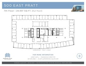 500 E Pratt St, Baltimore, MD à louer Plan d’étage– Image 1 sur 1