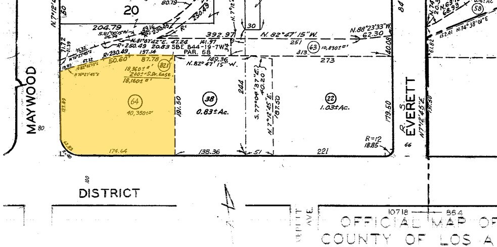 4309 District Blvd, Vernon, CA à louer - Plan cadastral – Image 2 sur 2