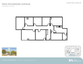 9800 Richmond Ave, Houston, TX à louer Plan d’étage– Image 1 sur 1