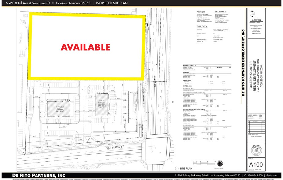 NWC 83rd Ave & Van Buren St; 83rd Avenue & Van Buren Street; Tolleson Quarter; APN 102-46-, Tolleson, AZ à vendre - Photo de l’immeuble – Image 1 sur 1