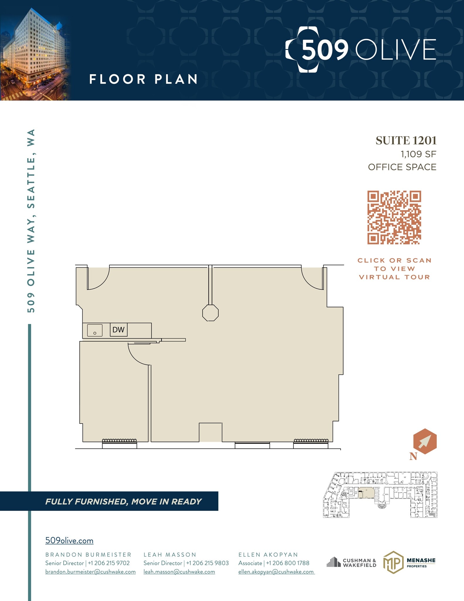 509 Olive Way, Seattle, WA à louer Plan de site– Image 1 sur 1