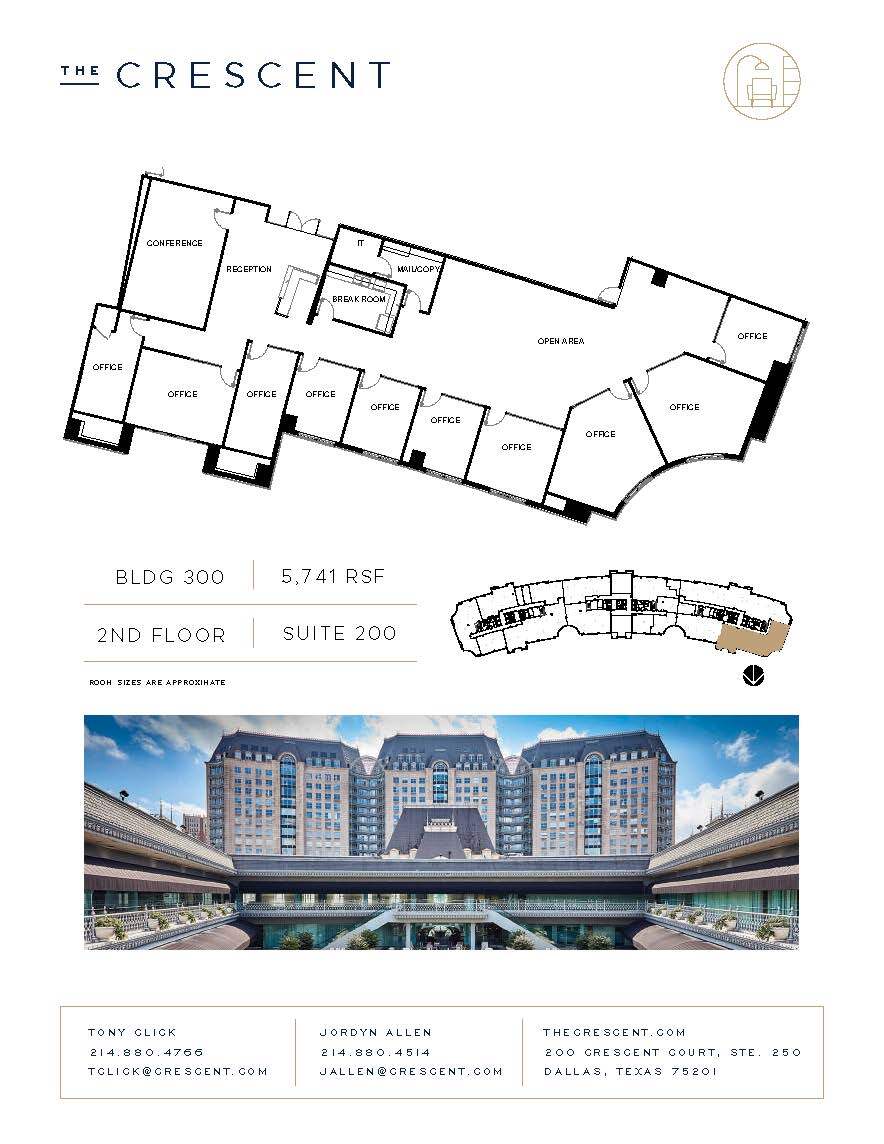 100 Crescent Ct, Dallas, TX à louer Plan d’étage– Image 1 sur 4