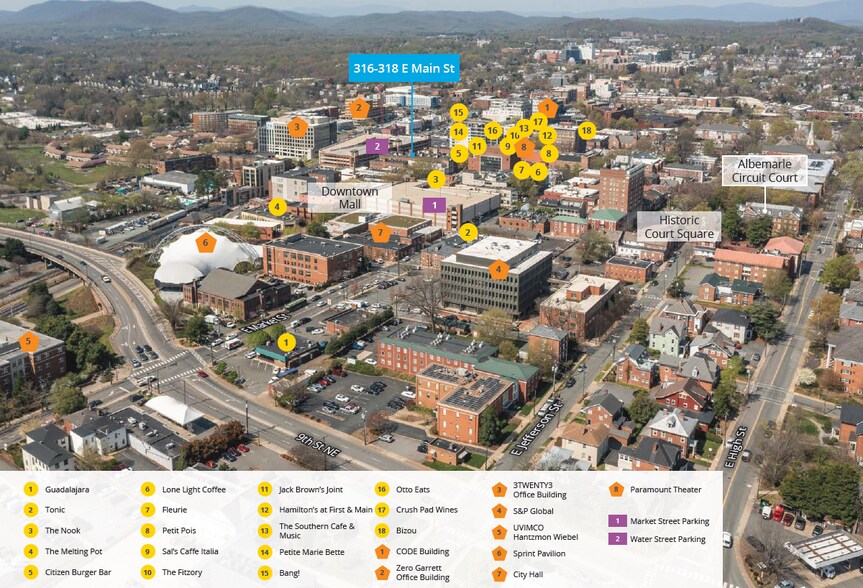 317 E Water St, Charlottesville, VA à louer - Aérien – Image 3 sur 39