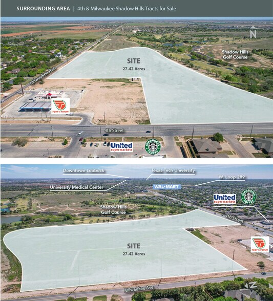 4th & Milwaukee, Ave., Lubbock, TX à vendre - Aérien – Image 3 sur 9