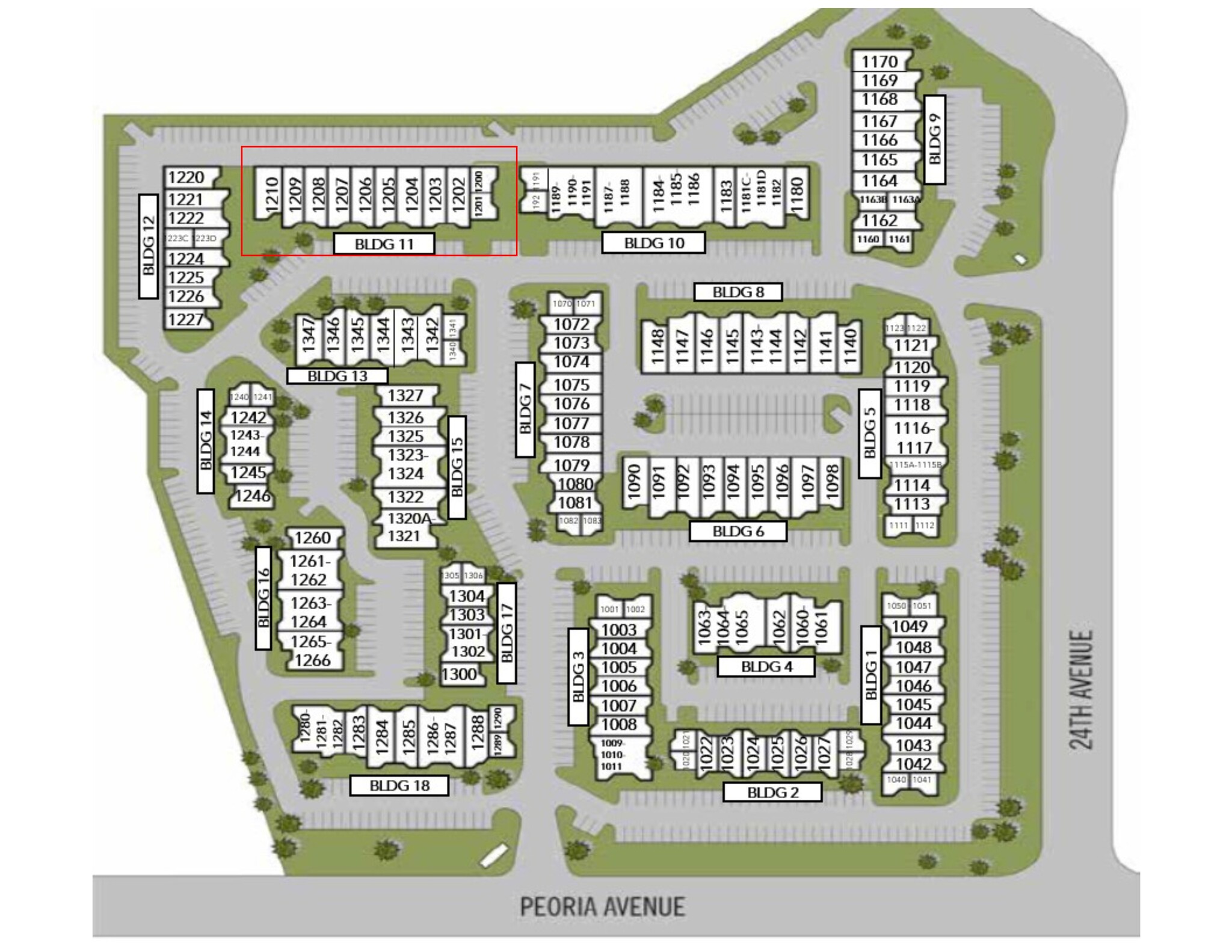 2432 W Peoria Ave, Phoenix, AZ à louer Plan de site– Image 1 sur 2