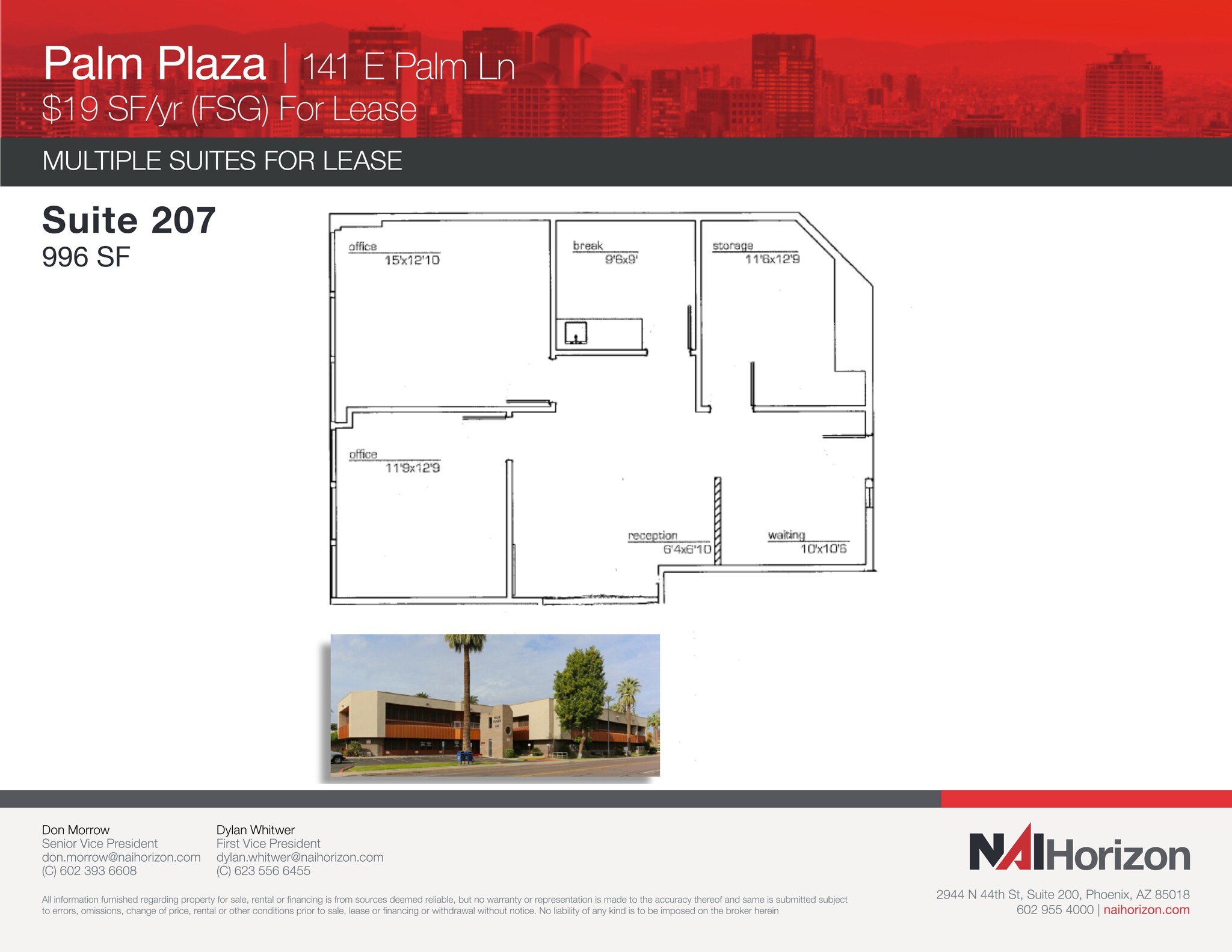 141 E Palm Ln, Phoenix, AZ à louer Plan de site– Image 1 sur 1