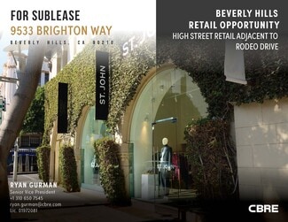 Plus de détails pour 9533 Brighton Way, Beverly Hills, CA - Local commercial à louer