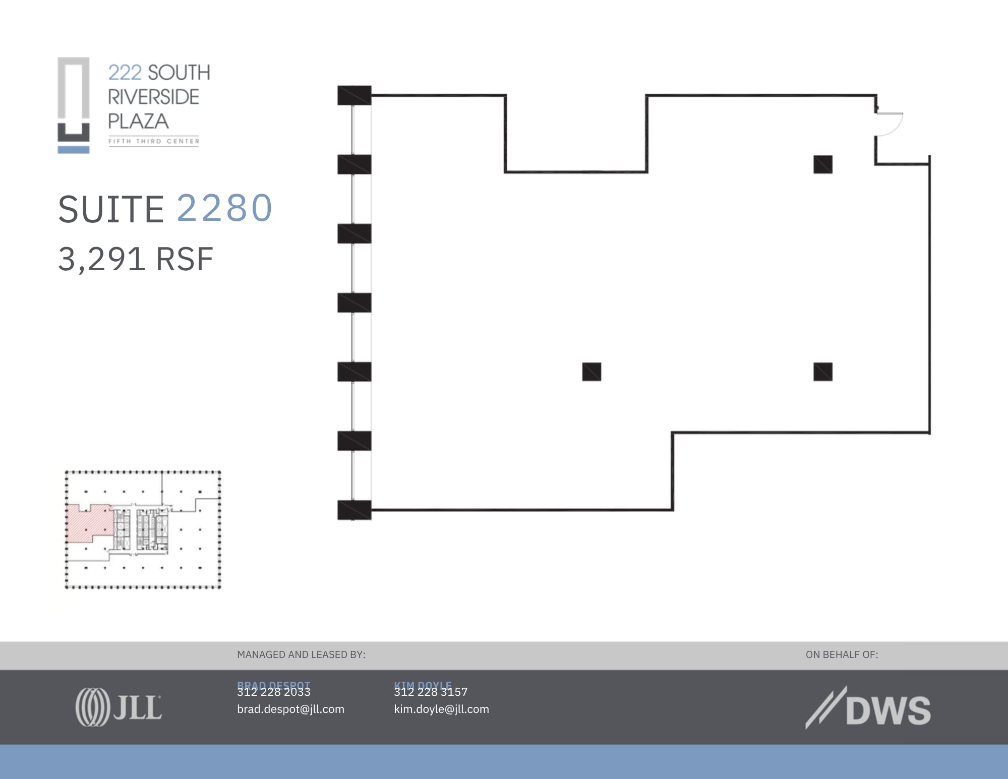 222 S Riverside Plz, Chicago, IL à louer Plan d’étage– Image 1 sur 1