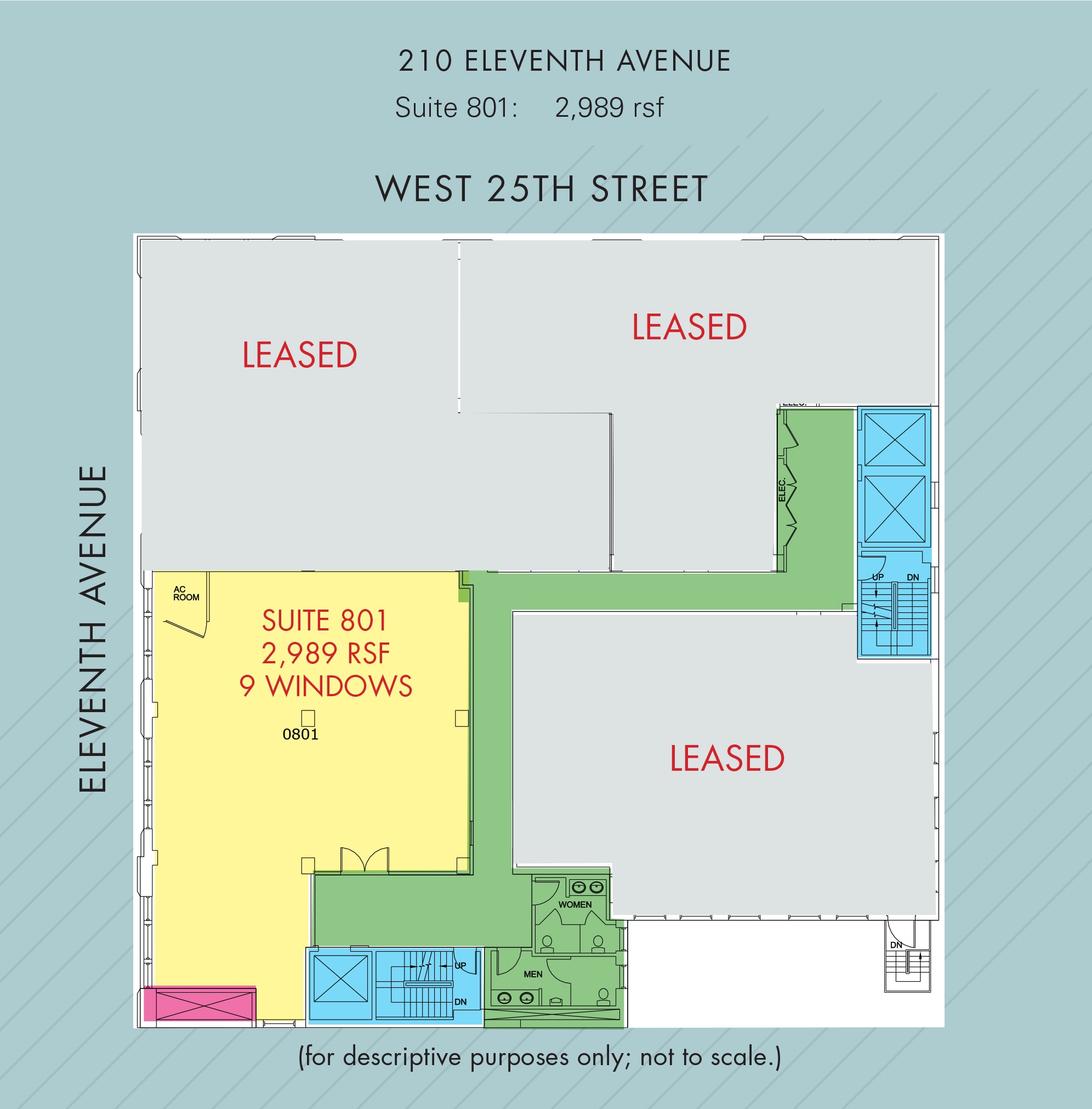 210 Eleventh Ave, New York, NY à louer Plan d’étage– Image 1 sur 1