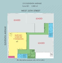 210 Eleventh Ave, New York, NY à louer Plan d’étage– Image 1 sur 1